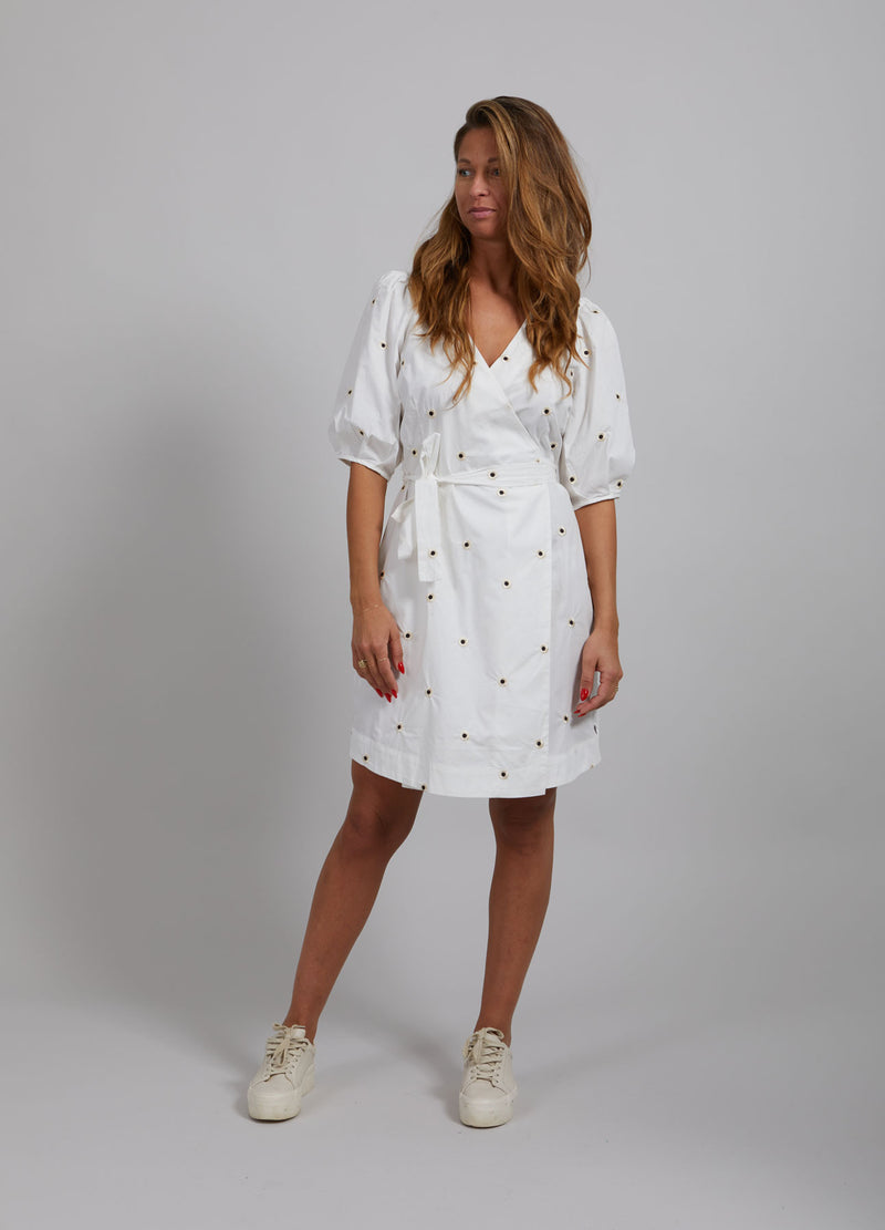 WRAP DRESS - White - costercopenhagen.com